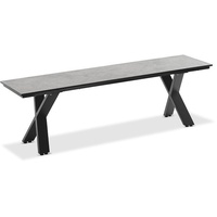 Niehoff Bank Aluminium X-Gestell anthrazit - 220 cm HPL