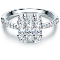 Trilani Ring Sterling Silber Zirkonia in 54 Damen