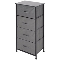 ML-Design Kommode aus Stoff mit 4 Schubladen 45x30x94cm Grau