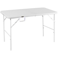HATTORO Campingtisch Klapptisch Buffettisch Gartentisch Koffer 120 cm Weiß