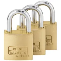 Burg Wächter 29921 Vorhängeschloss 25.00 mm gleichschließend Messing Schlüsselschloss