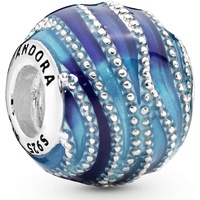 Pandora Charm "Blaue Wirbel" Silber Emaille blau 797012ENMX
