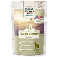 Wildes Land Nassfutter für Katzen, Huhn mit Cranberries
