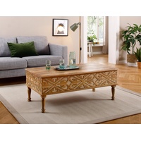 Home Affaire Couchtisch »Spring«, aus massivem Mangoholz mit detailreichen