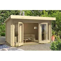 Lasita Maja Gartenhaus Dorset Holzhaus Blockbohlenhaus, BxT: 410x270 cm