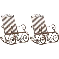 CLP 2er Set Schaukelstühle Smilla braun