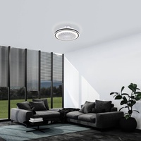 EGLO Deckenventilator Almeria, led CCT, weiß/schwarz