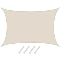 AMANKA Sonnensegel Wasserdicht 6x4 - Rechteckig - Sonnenschutz Segel