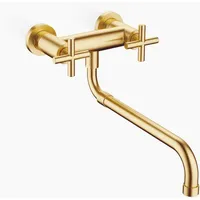 Dornbracht TARA Wand-Brückenbatterie Messing gebürstet