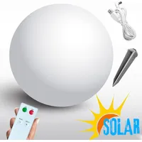 @tec LED Kugellampe, warmweiss, 30cm Kugel-Dekoleuchte dimmbar, Fernbedienung –