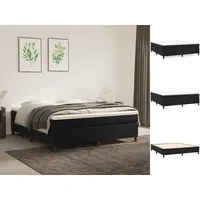VidaXL Bettgestell ohne Matratze Schwarz 180x200 cm Samt