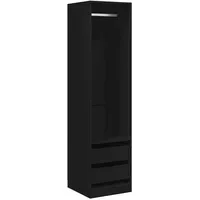 VidaXL Kleiderschrank mit Schubladen 50x50x200 schwarz