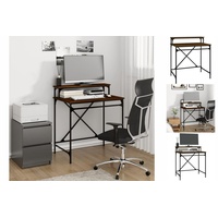 VidaXL Schreibtisch Braun Eichen-Optik 80x50x90 cm Holzwerkstoff Eisen