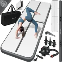 KESSER® Turnmatte Aufblasbar Airtrack Fitness-Matte Gymnastikmatte inkl. Tragetasche &