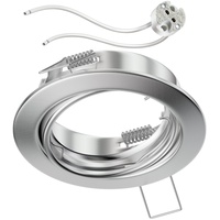 Ledscom.de Decken-Einbaurahmen FERE Einbaurahmen chrom matt schwenkbar (LED/Halogen/MR16/50mm) inkl.