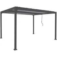 Mendler Alu Pergola HWC-L41 3,7 x 3,06 m Anthrazit/Schwarz