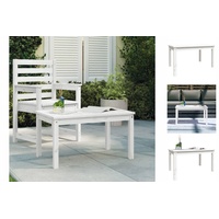 VidaXL Gartentisch Weiß 82,5x50,5x45 cm Massivholz Kiefer