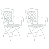 CLP 2er Set Eisenstühle Adara im Jugendstil I Outdoor-Stühle
