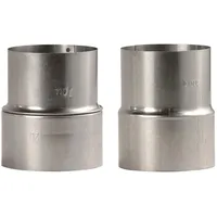 Bertrams 0324174 Schornsteinrohr Gerades Schornsteinrohr silber