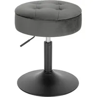 Woltu Barhocker mit Stauraum Barstuhl höhenverstellbar Stehhocker Samt BH329dgr-1