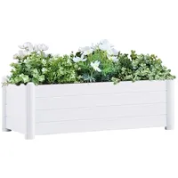 Furnicato Garten-Hochbeet PP Weiß 100x43x35 cm