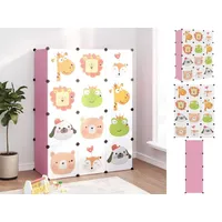 VidaXL Kinderschrank Modular mit 12 Würfeln Rosa PP