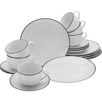 CreaTable Luna Black Line Kaffeeservice 18-tlg. schwarz