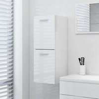 VidaXL Badezimmerschrank Hochglanz-Weiß 30x30x80 cm Holzwerkstoff