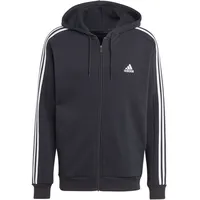 Adidas Essentials 3-Streifen Kapuzenjacke schwarz M