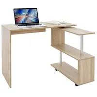 ML-Design Schreibtisch Braun, 88x75x150 cm, Arbeitszimmer, Schreibtische, Schreibtischkombination