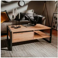 Homestyle4u 2116, Couchtisch Sofatisch Wohnzimmertisch Beistelltisch Holz Braun -
