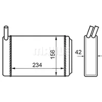 Mahle Wärmetauscher Innenraumheizung u.a. passend für AUDI 80 B2