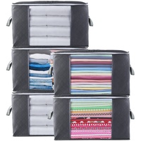 Withosent 5 Stück 90L Große Aufbewahrungstasche Schrank Organizer Set,