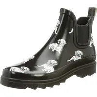 Beck Damen Möpse Gummistiefel, Schwarz, 39 EU