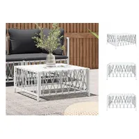 VidaXL Gartentisch 70 x 70 x 34 cm Weiß