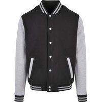 Build Your Brand Basic College Jacke Black / Heather