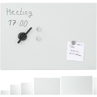 Relaxdays Glas-Magnetboard 60 x 40 cm, weiß