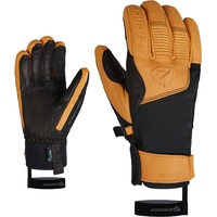 Ziener Ganzenberg Ski-Handschuhe/Wintersport, wasserdicht, atmungsaktiv, Alpine Wool, Black/tan, 9,5