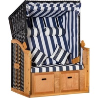 Purehaven Strandkorb 118x79x150 cm für 2 Personen inkl. Rücken-