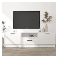 VidaXL TV-Schrank Hochglanz-Weiß 140x35x40 cm Holzwerkstoff