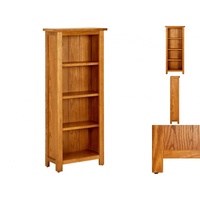 VidaXL Bücherregal 4 Fächer 45x22x110 cm Massivholz Eiche