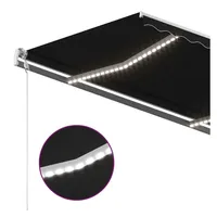 VidaXL LED Automatische Markise 450 x 300 cm anthrazit