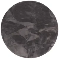 Pergamon Luxus Super Soft Fellteppich Pearl Rund Anthrazit 120x120cm