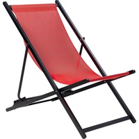 Beliani Liegestuhl Schwarz Rot