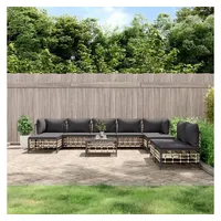VidaXL Garten-Lounge-Set 10-tlg. anthrazit