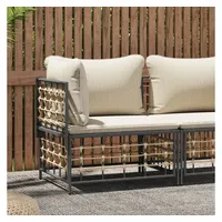VidaXL Polyrattan Loungesofa grau/beige inkl. Kissen 364130