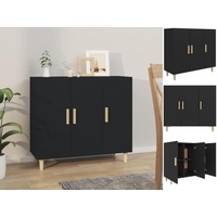 VidaXL Sideboard Schwarz 90x34x80 cm Holzwerkstoff