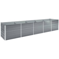 VidaXL Garten-Hochbeet Stahl 400x80x45 cm Grau