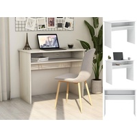 VidaXL Schreibtisch Hochglanz-Weiß 90x50x74 cm Holzwerkstoff