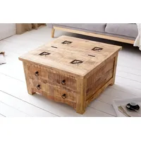 Riess-Ambiente Couchtisch Iron Craft 70cm Mangoholz Truhe mit Schubladen